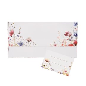 Papírová obálka kvítí s vloženou kartičkou
