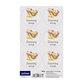 Samolepky na láhve Zázvorový sirup