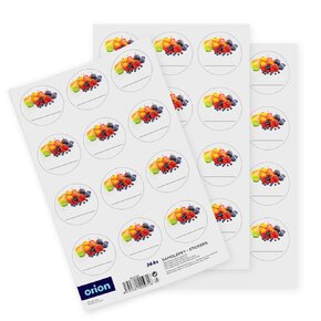 Samolepky na dózy ovoce