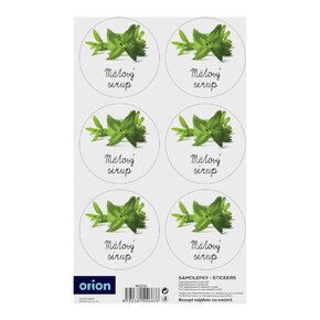 Samolepky na láhve Mätový sirup