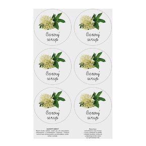 Samolepky na láhve Bazový sirup