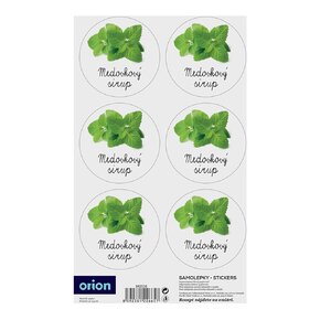 Samolepky na láhve Medovkový sirup