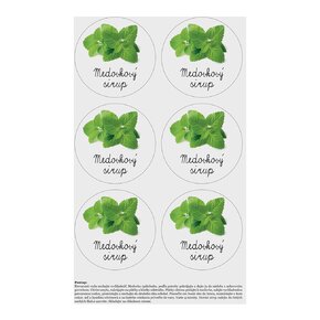 Samolepky na láhve Medovkový sirup