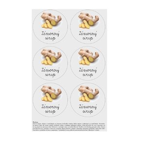 Samolepky na láhve Zázvorový sirup