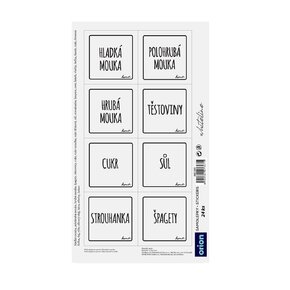 Samolepky na dózy WHITELINE čtverec 24 CZ