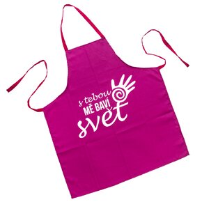 Kuchyňská zástěra S TEBOU MĚ BAVÍ SVĚT