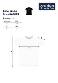Tričko dětské Orion NASCAR vel. 158