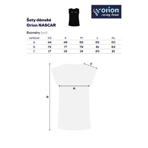 Šaty Orion NASCAR vel. S